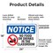 Signmission No Food Or Drinks In The Classroom, 24 in W x Rectangle, Plastic OS-2PACK-NS-P-1824-L-14610 - alternate 3